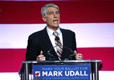 Sen. Mark Udall, D-Colo., speaks during a rally urging voters to re-elect him, on the campus of Colorado State University, in Fort Collins, Colo., Thursday, Oct. 23, 2014. (AP Photo/Brennan Linsley) Sen. Mark Udall, D-Colo., speaks during a rally urging voters to re-elect him, on the campus of Colorado State University, in Fort Collins, Colo., Thursday, Oct. 23, 2014. (AP Photo/Brennan Linsley)